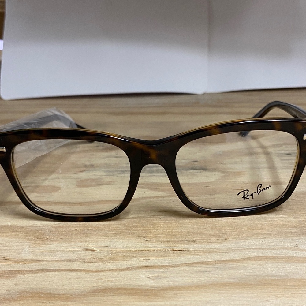 Ray-Ban Men's Tortoiseshell Rectangular Eyeglasses - image 6